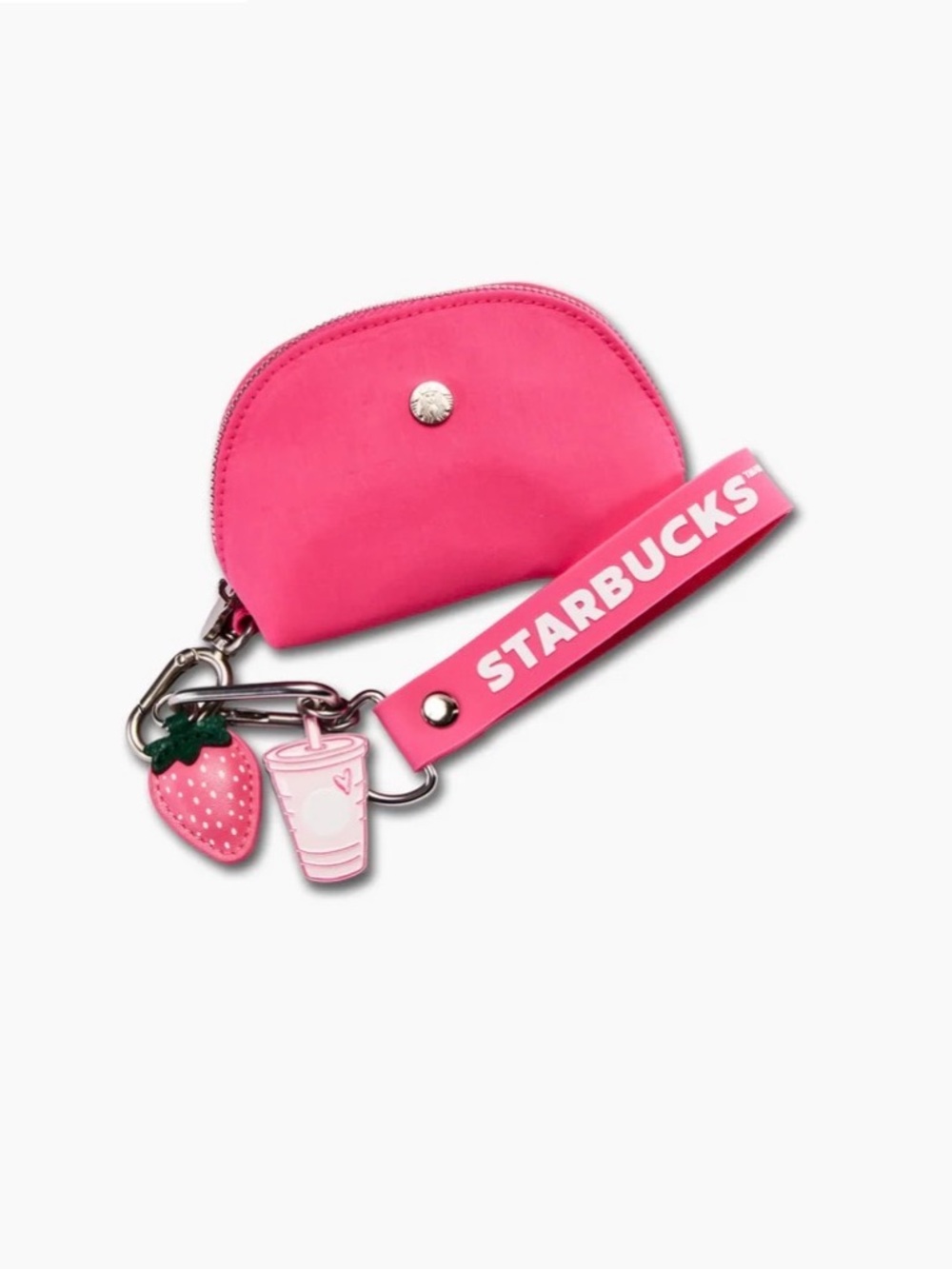 Strawberry Pink Keychain Pouch
